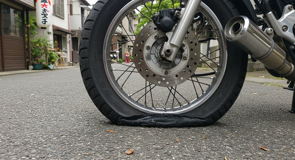 パンク 修理 バイク