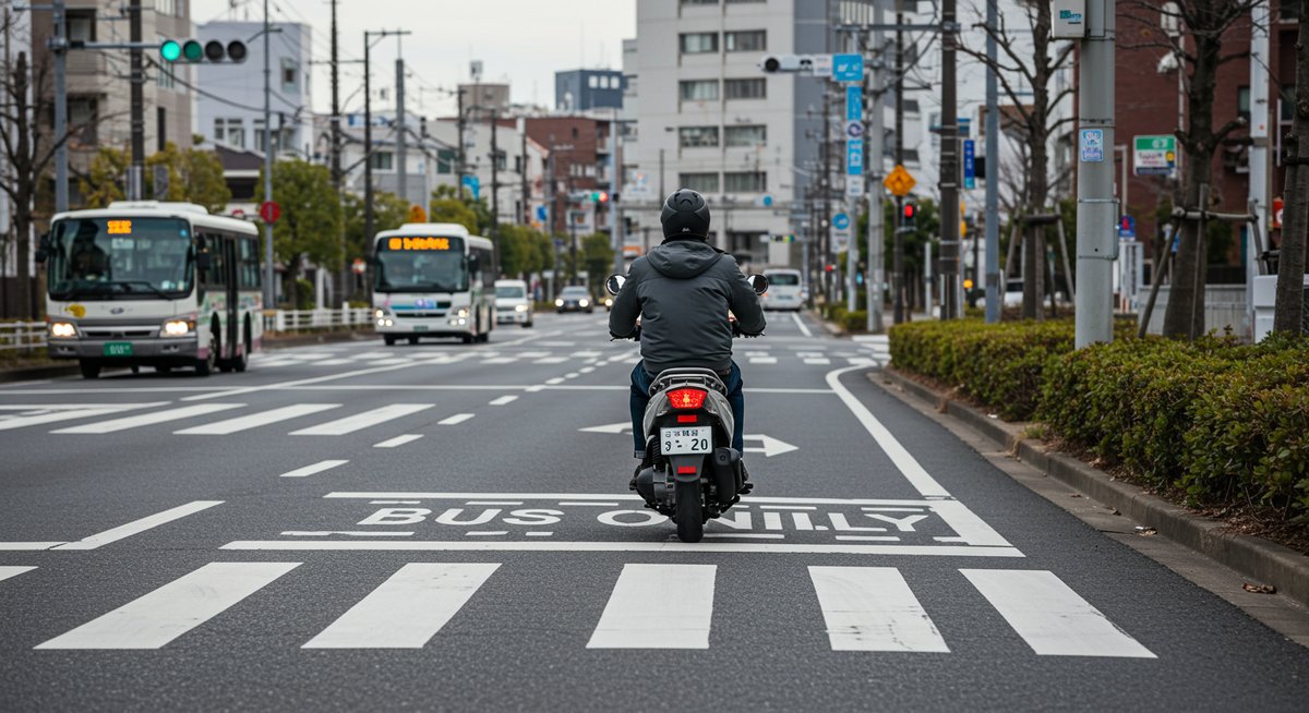 バス 専用 通行 帯 原付