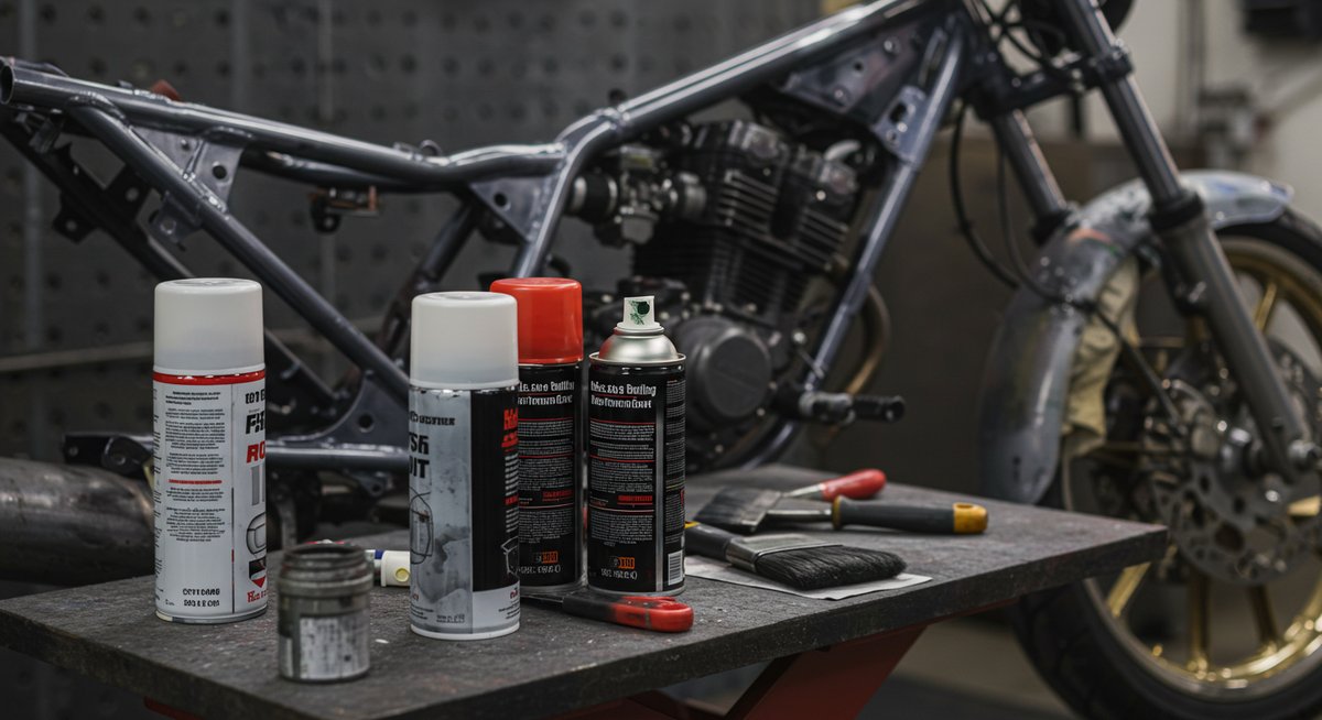 バイクのフレーム 塗装