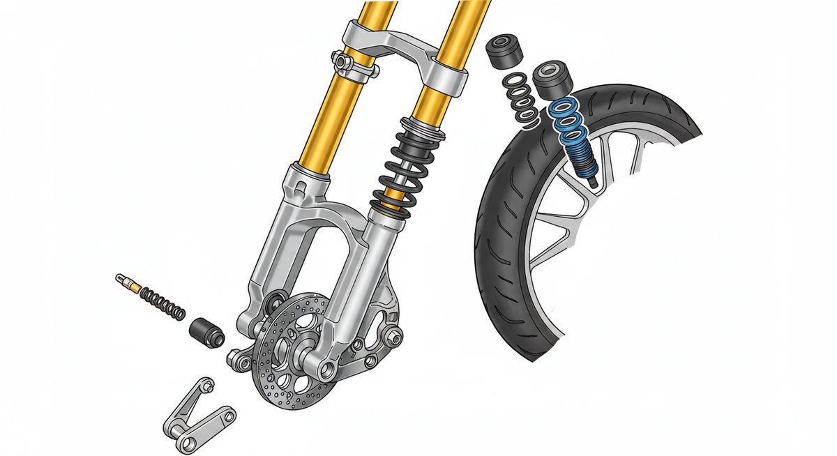 バイクのフロント フォーク